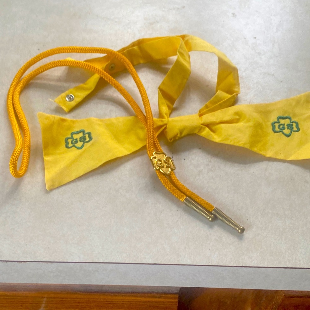 3/$15. Girl Scout tie and lanyard from 1962